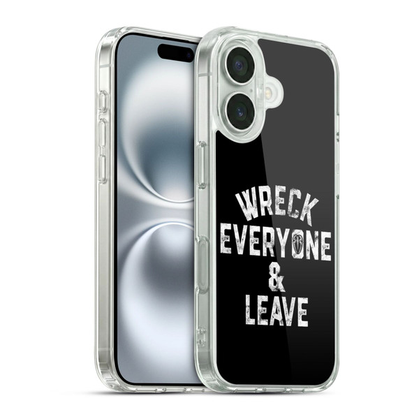 WWE R. Reigns Graphics Wreck Everyone & Leave Soft Gel Case for Apple iPhone 16 & MagSafe