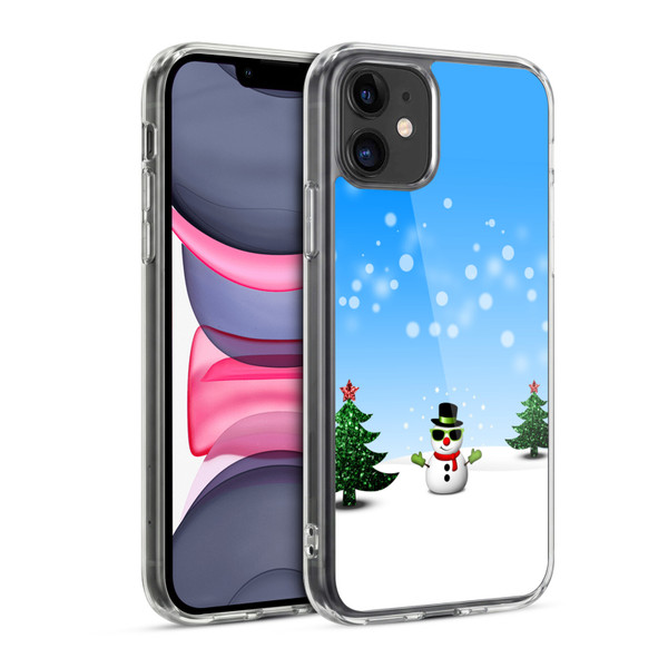 PLdesign Christmas Cool Snowman Soft Gel Case for Apple iPhone 11