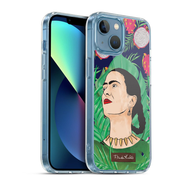 Frida Kahlo Portrait 3 Tropical Soft Gel Case for Apple iPhone 13 Mini & MagSafe