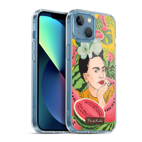 Frida Kahlo Portrait 3 Watermelon Soft Gel Case for Apple iPhone 13 Mini & MagSafe