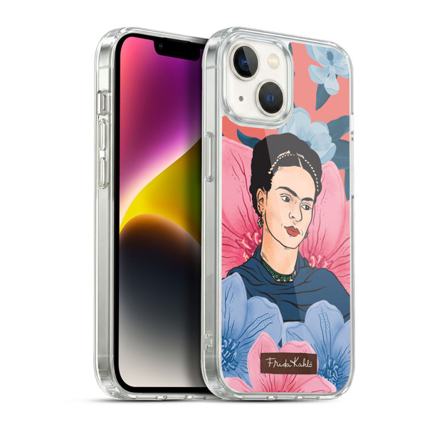 Frida Kahlo Portrait 3 Floral Soft Gel Case for Apple iPhone 14