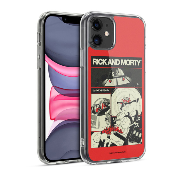 Rick And Morty Duo Graphics The Space Cruiser Collage Soft Gel Case for Apple iPhone 11