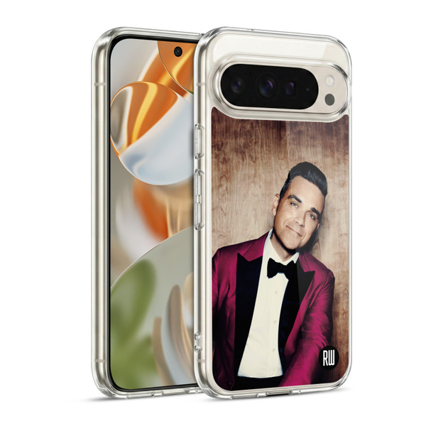 Robbie Williams Calendar Magenta Tux Soft Gel Case for Google Pixel 9 / Pixel 9 Pro