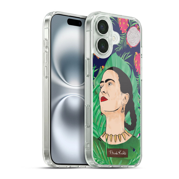 Frida Kahlo Portrait 3 Tropical Soft Gel Case for Apple iPhone 16 Plus & MagSafe