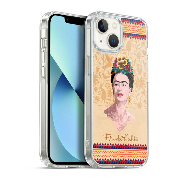 Frida Kahlo Portrait Yellow Soft Gel Case for Apple iPhone 13