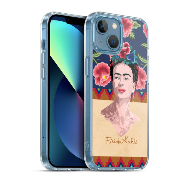 Frida Kahlo Portrait Red Soft Gel Case for Apple iPhone 13 Mini & MagSafe