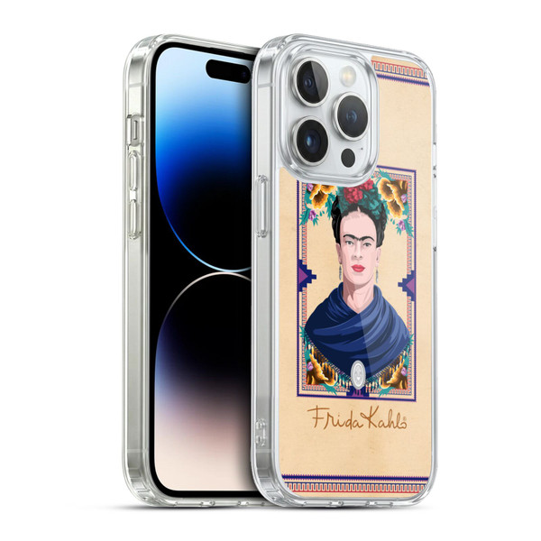 Frida Kahlo Portrait Blue Soft Gel Case for Apple iPhone 13 Pro & MagSafe
