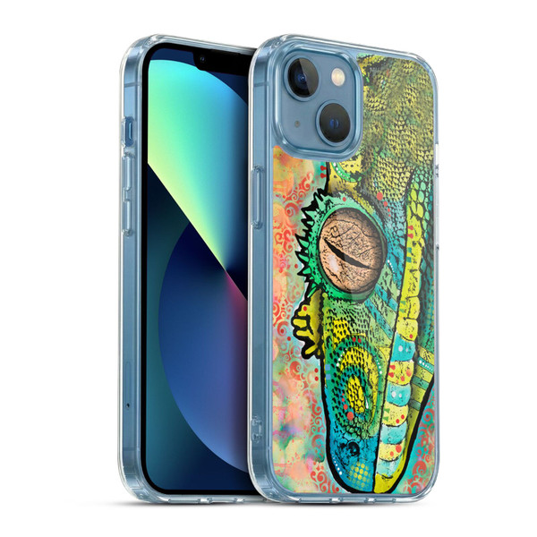 Dean Russo Wildlife 3 Gecko Soft Gel Case for Apple iPhone 13 Mini & MagSafe