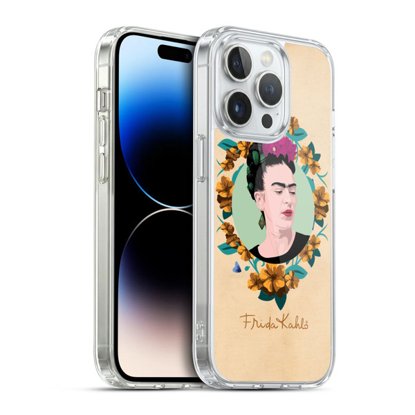 Frida Kahlo Portrait Purple Soft Gel Case for Apple iPhone 14 Pro & MagSafe