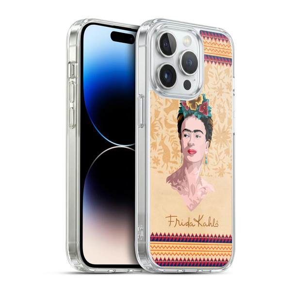 Frida Kahlo Portrait Yellow Soft Gel Case for Apple iPhone 14 Pro & MagSafe