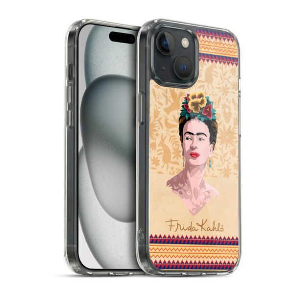 Frida Kahlo Portrait Yellow Soft Gel Case for Apple iPhone 15 & MagSafe