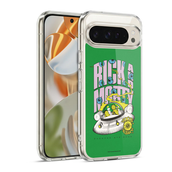 Rick And Morty Duo Graphics The Space Cruiser Soft Gel Case for Google Pixel 9 / Pixel 9 Pro
