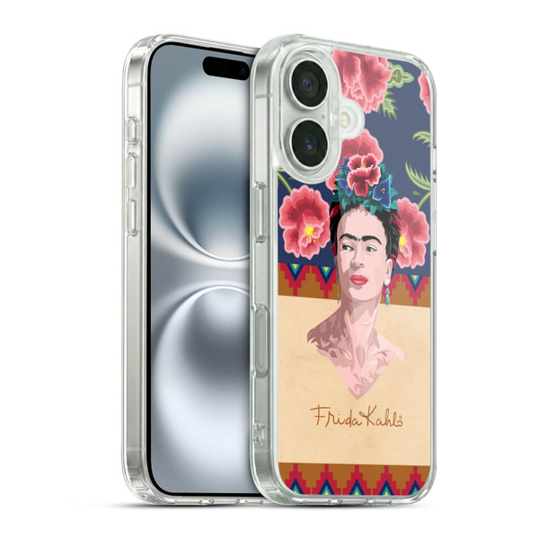Frida Kahlo Portrait Red Soft Gel Case for Apple iPhone 16 & MagSafe