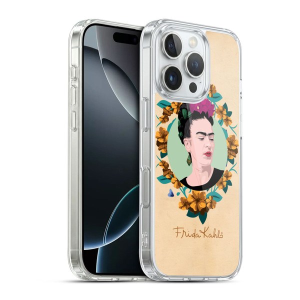 Frida Kahlo Portrait Purple Soft Gel Case for Apple iPhone 16 Pro & MagSafe