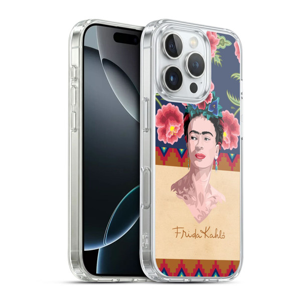 Frida Kahlo Portrait Red Soft Gel Case for Apple iPhone 16 Pro & MagSafe