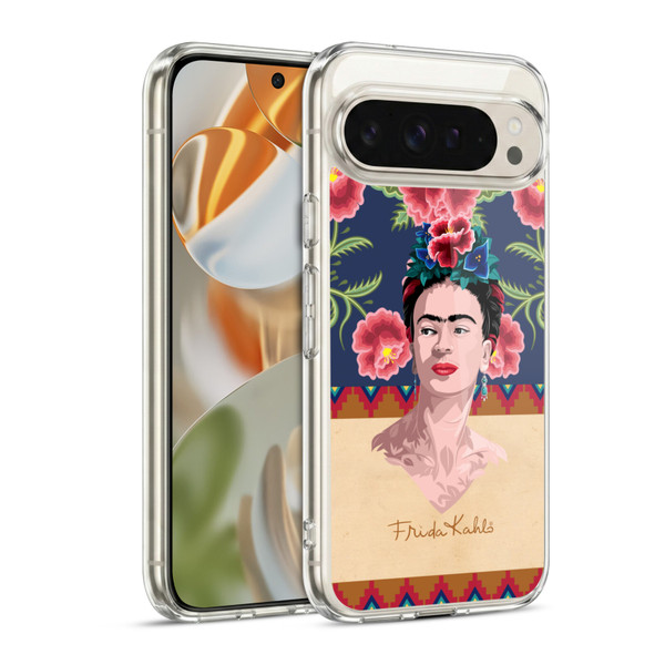Frida Kahlo Portrait Red Soft Gel Case for Google Pixel 9 / Pixel 9 Pro