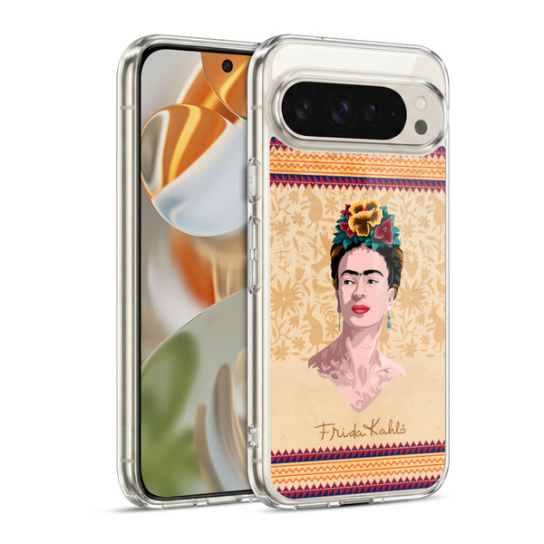 Frida Kahlo Portrait Yellow Soft Gel Case for Google Pixel 9 / Pixel 9 Pro