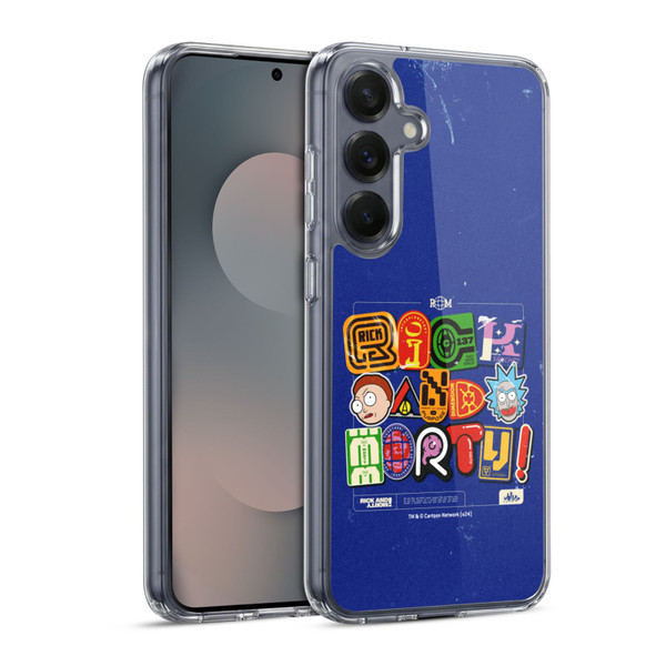Rick And Morty Duo Graphics Typography Soft Gel Case for Samsung Galaxy S25 & MagSafe