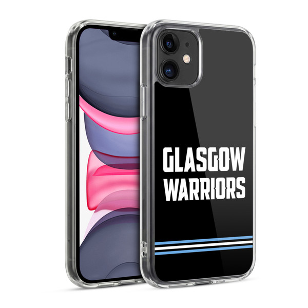 Glasgow Warriors Logo Text Type Black Soft Gel Case for Apple iPhone 11