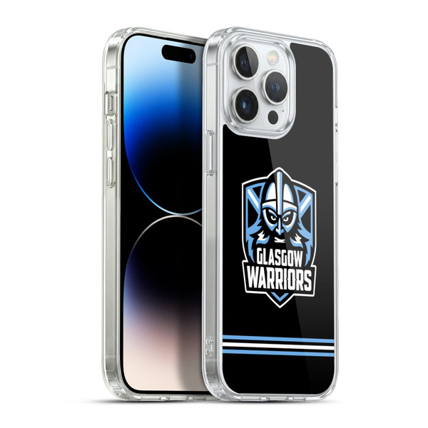 Glasgow Warriors Logo Stripes Black Soft Gel Case for Apple iPhone 13 Pro Max & MagSafe