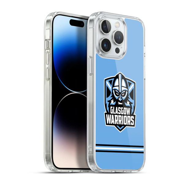 Glasgow Warriors Logo Stripes Blue Soft Gel Case for Apple iPhone 13 Pro Max & MagSafe