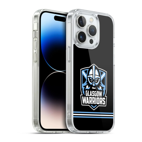 Glasgow Warriors Logo Stripes Black Soft Gel Case for Apple iPhone 13 Pro & MagSafe