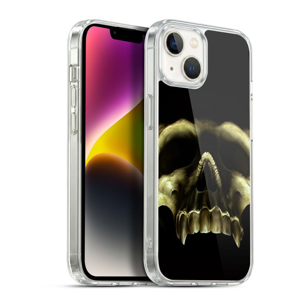 Tom Wood Horror Shadow Skull Soft Gel Case for Apple iPhone 14 Plus & MagSafe