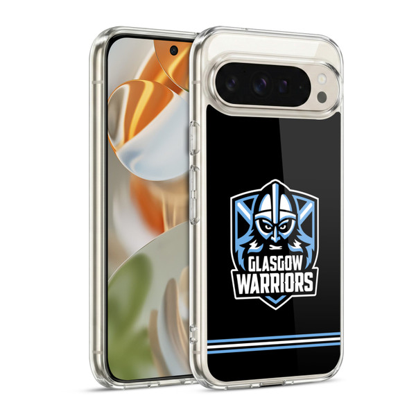 Glasgow Warriors Logo Stripes Black Soft Gel Case for Google Pixel 9 / Pixel 9 Pro
