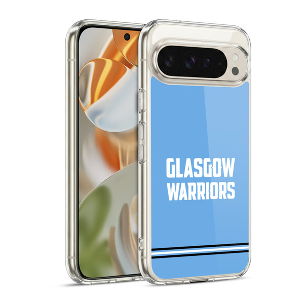 Glasgow Warriors Logo Text Type Blue Soft Gel Case for Google Pixel 9 / Pixel 9 Pro