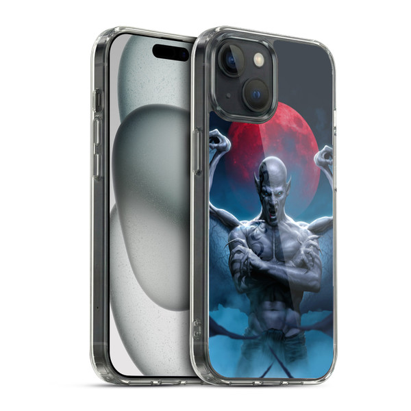 Tom Wood Horror Blood Moon Soft Gel Case for Apple iPhone 15 & MagSafe