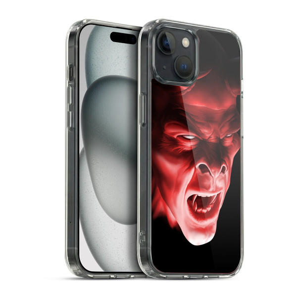 Tom Wood Horror Shadow Demon Soft Gel Case for Apple iPhone 15 Plus & MagSafe