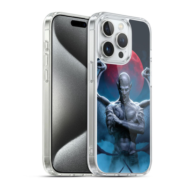 Tom Wood Horror Blood Moon Soft Gel Case for Apple iPhone 15 Pro & MagSafe