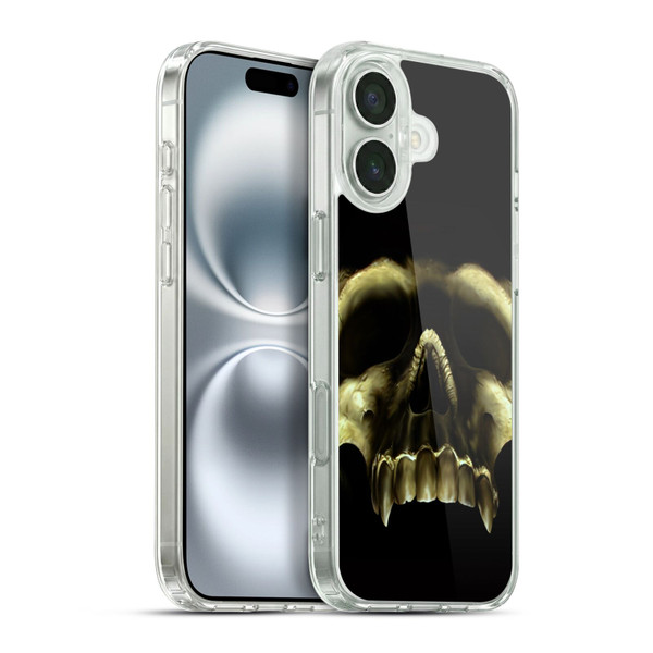 Tom Wood Horror Shadow Skull Soft Gel Case for Apple iPhone 16 Plus & MagSafe