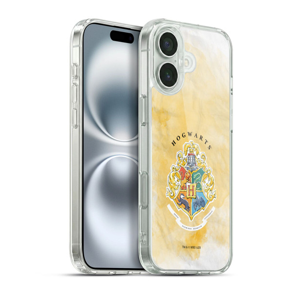 Harry Potter Deathly Hallows XVII Hogwarts Crest Soft Gel Case for Apple iPhone 16 Plus & MagSafe