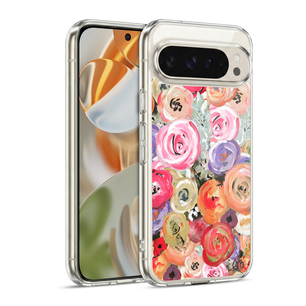 Haley Bush Floral Painting Colorful Soft Gel Case for Google Pixel 9 / Pixel 9 Pro