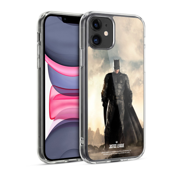 Justice League Movie Character Posters Batman Soft Gel Case for Apple iPhone 11