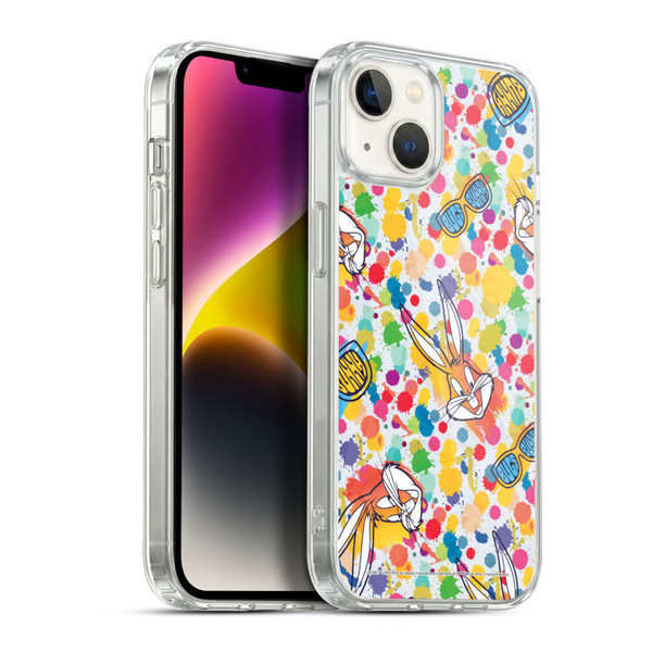 Looney Tunes Bugs Bunny Splatter Soft Gel Case for Apple iPhone 14 Plus & MagSafe