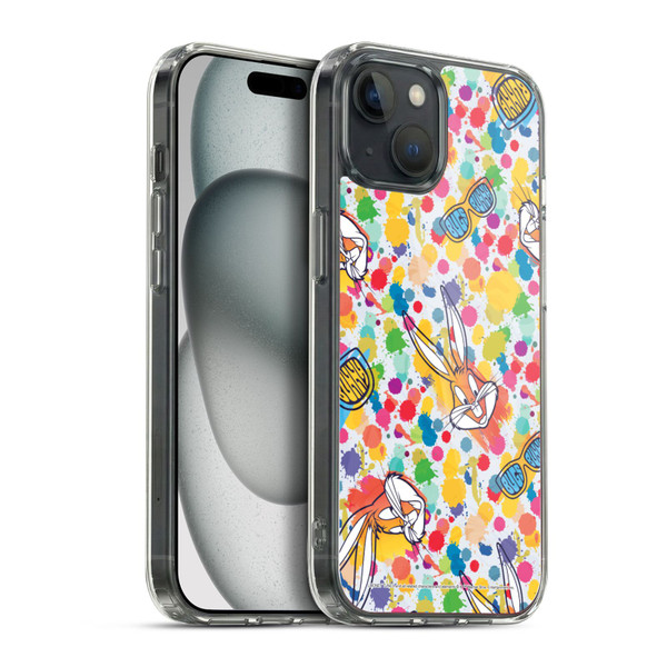 Looney Tunes Bugs Bunny Splatter Soft Gel Case for Apple iPhone 15 Plus & MagSafe