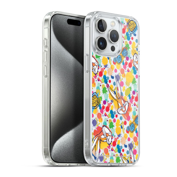 Looney Tunes Bugs Bunny Splatter Soft Gel Case for Apple iPhone 15 Pro Max & MagSafe