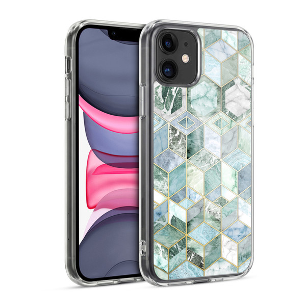 Micklyn Le Feuvre Marble Patterns Jade Honeycomb Soft Gel Case for Apple iPhone 11