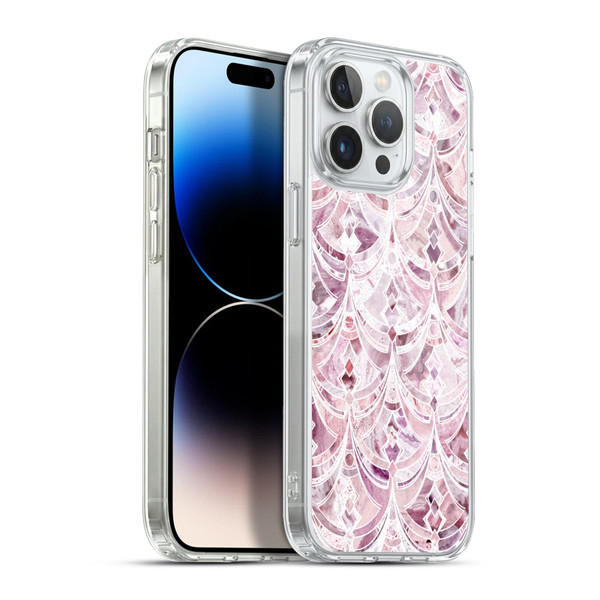 Micklyn Le Feuvre Marble Patterns Berry Frosting Art Deco Pattern Soft Gel Case for Apple iPhone 13 Pro Max & MagSafe