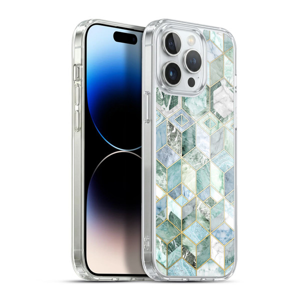 Micklyn Le Feuvre Marble Patterns Jade Honeycomb Soft Gel Case for Apple iPhone 13 Pro Max & MagSafe
