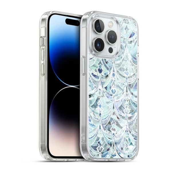 Micklyn Le Feuvre Marble Patterns Ice And Diamonds Art Deco Pattern Soft Gel Case for Apple iPhone 14 Pro & MagSafe