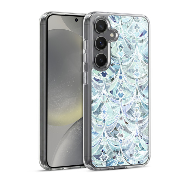Micklyn Le Feuvre Marble Patterns Ice And Diamonds Art Deco Pattern Soft Gel Case for Samsung Galaxy S24 5G & MagSafe