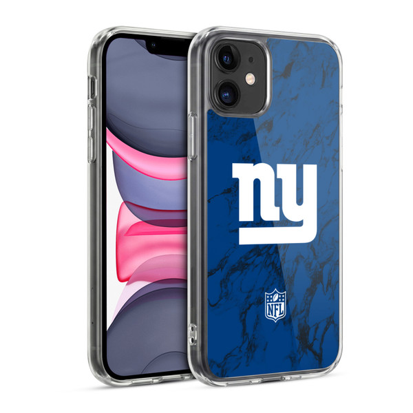 NFL New York Giants Graphics Coloured Marble Soft Gel Case for Apple iPhone 11