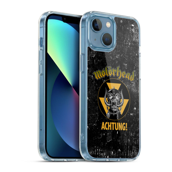 Motorhead Logo Achtung! Soft Gel Case for Apple iPhone 13 Mini & MagSafe