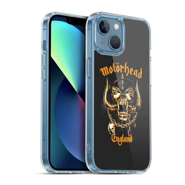 Motorhead Logo Warpig England Soft Gel Case for Apple iPhone 13 Mini & MagSafe