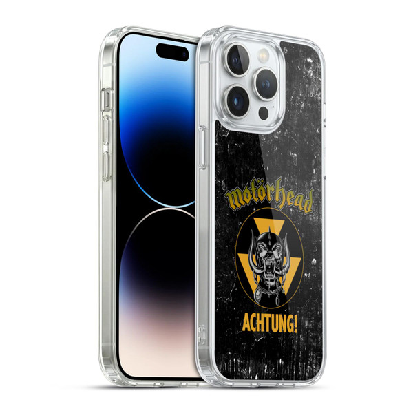 Motorhead Logo Achtung! Soft Gel Case for Apple iPhone 14 Pro Max & MagSafe