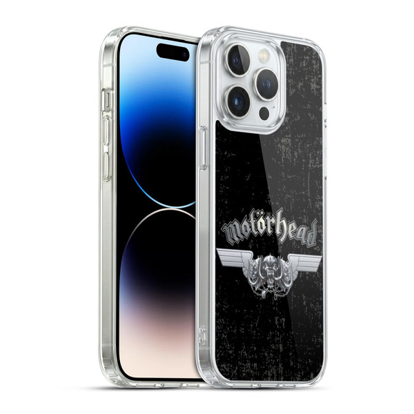 Motorhead Logo Metal Wings Soft Gel Case for Apple iPhone 14 Pro Max & MagSafe