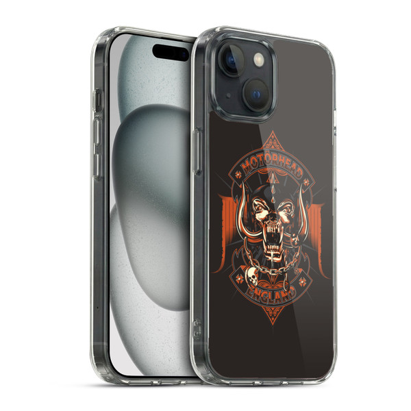 Motorhead Logo Snaggletooth Logo Soft Gel Case for Apple iPhone 15 & MagSafe